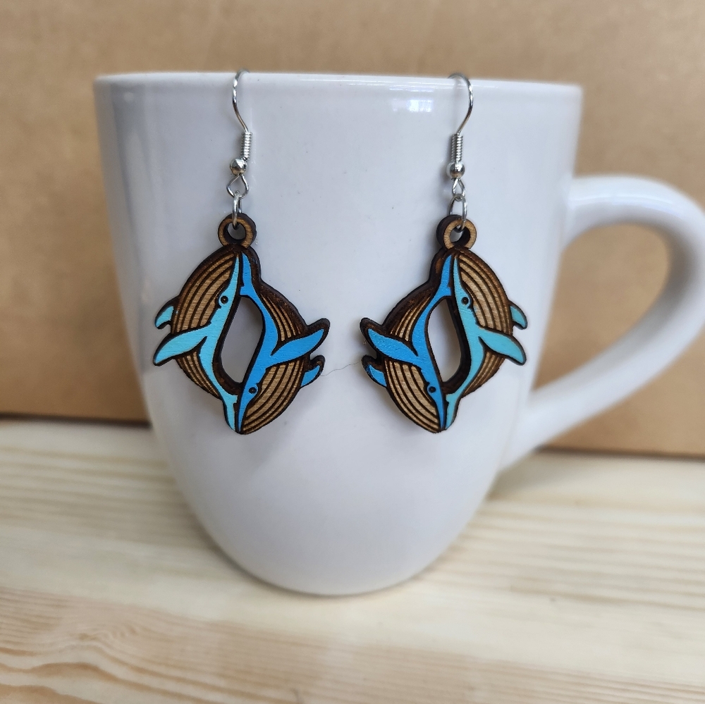 Whale Earrings Handmade Nautical Earrings New